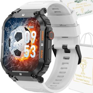 Zegarek chłopięcy KOMUNIA SMARTWATCH GRAVITY LUTON GT6-8 czarny/ biały gumowy 1