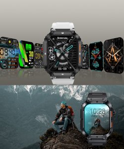 Zegarek chłopięcy KOMUNIA SMARTWATCH GRAVITY LUTON GT6-8 czarny/ biały gumowy 11