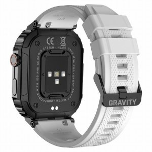 Zegarek chłopięcy KOMUNIA SMARTWATCH GRAVITY LUTON GT6-8 czarny/ biały gumowy 7