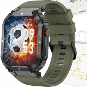 Zegarek chłopięcy KOMUNIA SMARTWATCH GRAVITY LUTON GT6-6 czarny/ khaki gumowy 1