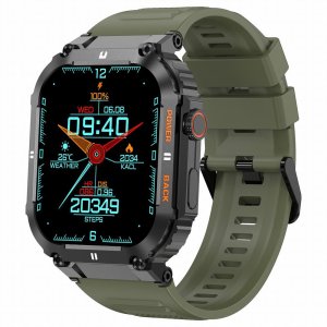 Zegarek chłopięcy KOMUNIA SMARTWATCH GRAVITY LUTON GT6-6 czarny/ khaki gumowy 2