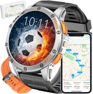 Zegarek Komunijny SMARTWATCH-GPS- GRAVITY GT24-4 SR/BK/OG 1