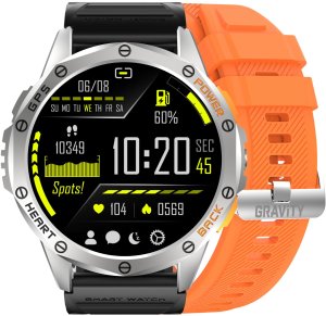 Zegarek Komunijny SMARTWATCH-GPS- GRAVITY GT24-4 SR/BK/OG 2