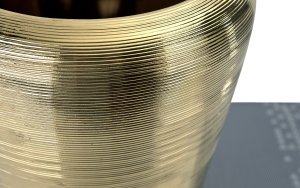 Wazon ceramiczny 34 cm w kolorze złota 441565 6