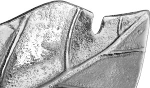 Taca ozdobna patera Liść srebrny 22 cm 5