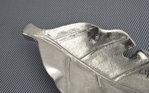 Taca ozdobna patera Liść srebrny 22 cm 6