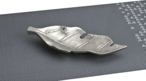 Taca ozdobna patera Liść srebrny 22 cm 7
