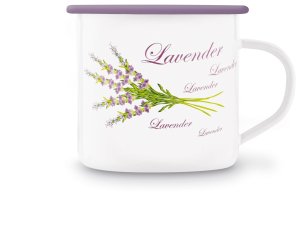 Kubek emaliowany 700 ml Lawenda 1