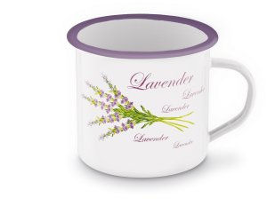 Kubek emaliowany 700 ml Lawenda 3