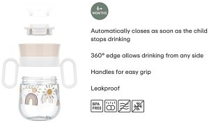 Mepal KUBEK DZIECIĘCY TRENINGOWY DO NAUKI PICIA MIO 200 ML FAIRY GARDEN 3