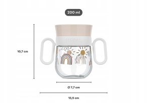 KUBEK DZIECIĘCY TRENINGOWY DO NAUKI PICIA MIO 200 ML FAIRY GARDEN 7