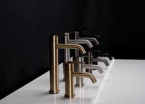 Bateria umywalkowa Rea Ontario Nikiel Szczotkowany Wysoka 2