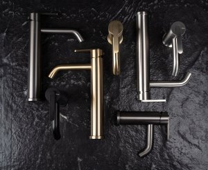 Bateria umywalkowa Rea Ontario Nikiel Szczotkowany Wysoka 3