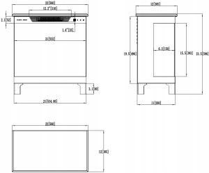 Aflamo Wkład TOWER 56, wkład elektryczny LED AFLAMO PLUS z DŹWIĘKIEM 2