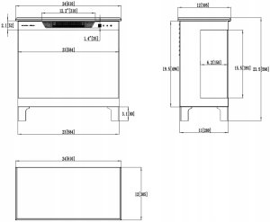 Aflamo Wkład TOWER 61, wkład elektryczny LED AFLAMO PLUS z DŹWIĘKIEM 2
