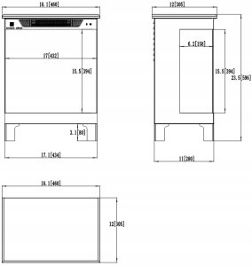 Aflamo Wkład TOWER 46, wkład elektryczny LED AFLAMO PLUS z DŹWIĘKIEM 2