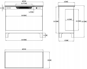 Aflamo Wkład TOWER 71, wkład elektryczny LED AFLAMO PLUS z DŹWIĘKIEM 2