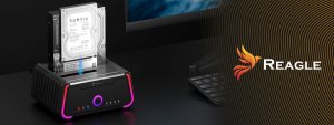 REAGLE Stacja Dokująca Klonująca Dysków 2,5, 3,5 SATA 2x HDD SSD 2x 22TB 2