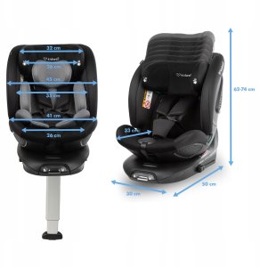 FOTELIK SAMOCHODOWY GOCAR od 40 do 135 cm BLACK GREY 5906601700699 14