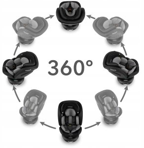 FOTELIK SAMOCHODOWY GOCAR od 40 do 135 cm BLACK GREY 5906601700699 6