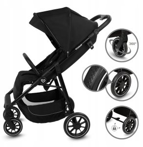 KIDWELL WÓZEK SPACEROWY ENZO BLACK 5906601700521 3
