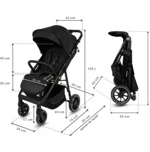 KIDWELL WÓZEK SPACEROWY ENZO BLACK 5906601700521 10