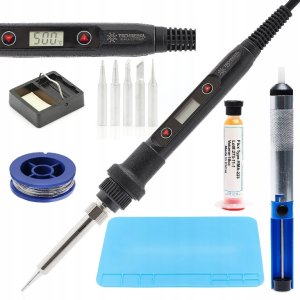 Mocna Lutownica Kolbowa 80W LCD Mata Groty Topnik 22