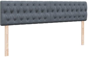 vidaXL Rama łóżka otomana z materacem, szara, 160x200 cm, aksamit 8