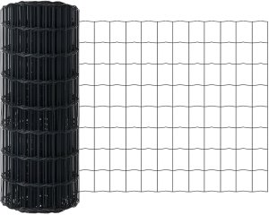 vidaXL Płot Euro z 5 U-Postami Szary 0.6x10 m Stal 4