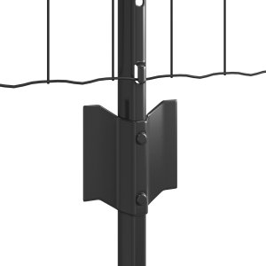 vidaXL Płot Euro z 5 U-Postami Szary 0.6x10 m Stal 6