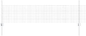vidaXL Ogrodzenie zgrzewane z 22 słupkami Srebrne 0.5x50 m Stal 5