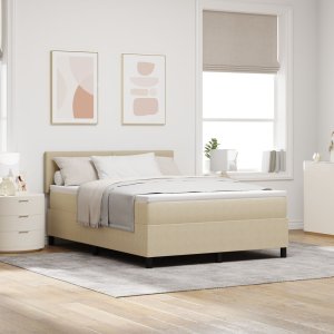 vidaXL łóżko boxspring  z materacem jasnozielonym szarym 140x200 cm tkanina kordurowa 1
