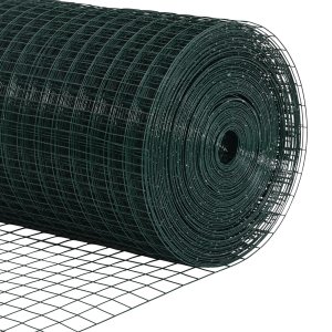vidaXL Ogrodzenie z drutu spawanego z 13 słupami Zielone 1,4x50 m Stal 9