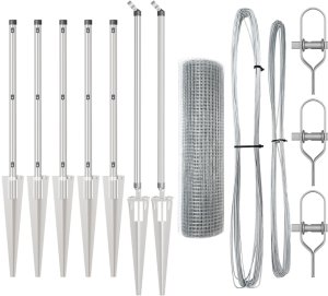 vidaXL Zestaw słupków ogrodzeniowych Zestaw 2 Stal ocynkowana 10 x 0.5 m 2