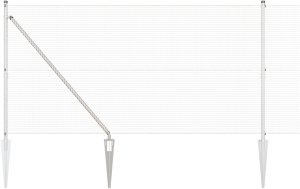vidaXL Ogrodzenie z drutu spawanego z 13 słupkami szpikulcowymi 1.2x25 m Stal ocynkowana 6