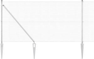 vidaXL Ogrodzenie z drutu spawanego z 13 kolcami 1x25 m stal ocynkowana 6