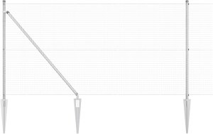 vidaXL Ogrodzenie spawane z 13 słupkami z kolcem 1x50 m stal galwanizowana 6