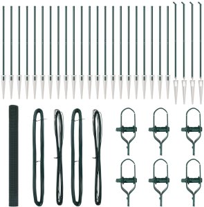 vidaXL Ogrodzenie Zgrzewane  z 13 Pale z Kolcami Zielone 1.5x50 m Stal 2