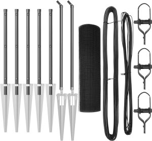 vidaXL Ogrodzenie z drutu spawanego z 7 słupkami szary 0.4 x 10 m stal 2