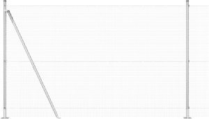 vidaXL Zestaw słupków ogrodzeniowych 2 sztuki Stal ocynkowana 10 x 1.5 m 7