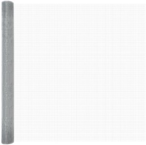 vidaXL Ogrodzenie Spawane z 13 Słupami Flangowanymi 1,6x25 m Stal Ocynkowana 6