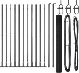 vidaXL Ogrodzenie spawane z 13 słupkami z kołnierzami Szary 1.4x25 m Stal 2