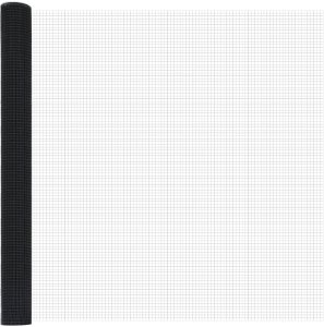 vidaXL Ogrodzenie spawane z 13 słupkami z kołnierzami Szary 1.4x25 m Stal 6