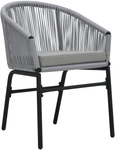 vidaXL Zestaw 7 częściowy do jadalni  Szare Polirattan 6