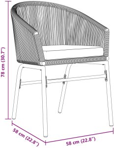 vidaXL Zestaw 7 częściowy do jadalni  Szare Polirattan 10