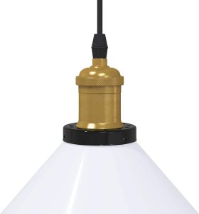 vidaXL Lampa wisząca z regulacją wysokości E27 połysk biały 8