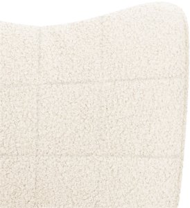 vidaXL Fotel relaksacyjny Kremowy z materiału przypominającego wełnę 7