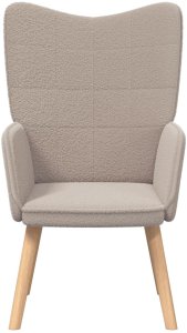 vidaXL Fotel relaksacyjny w jasnoszarym kolorze z tkaniny przypominającej wełnę 4