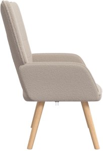 vidaXL Fotel relaksacyjny w jasnoszarym kolorze z tkaniny przypominającej wełnę 5