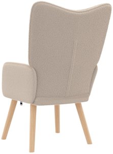 vidaXL Fotel relaksacyjny w jasnoszarym kolorze z tkaniny przypominającej wełnę 6